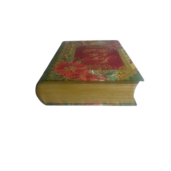 Punch Studio Storage Book Box Christmas Poinsettia 8.5” Gift Storage Trinket - Picture 6 of 14